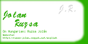 jolan ruzsa business card