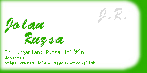 jolan ruzsa business card